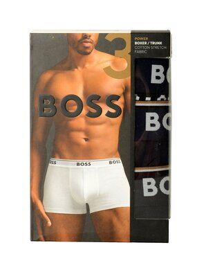 Hugo Boss Men's "POWER" Logo Strap 3 Pack Boxer/Trunk Underwear US S IT 48